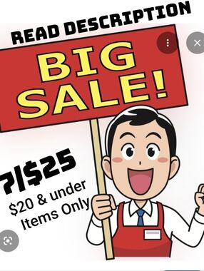 FILL-A-BOX- "BIG CLEARANCE SALE" ITEMS $20 OR LESS/ 7 FOR $25 Read Description
